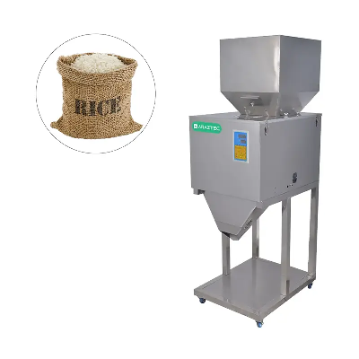 دستگاه پرکن پودر و گرانول 100 الی 10000 گرم – دارای پدال، ویبره، کنترل دریچه و کاپ تخلیه استیل مدل FP24